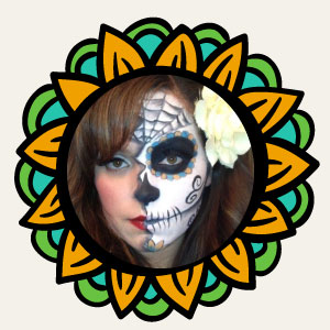 day of the dead half face painting designs