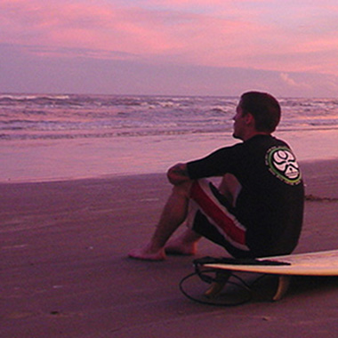 Port Aransas Surfer at Sunset