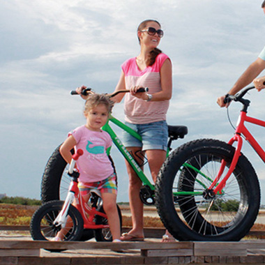 Port Aransas Bike Family at Preserve